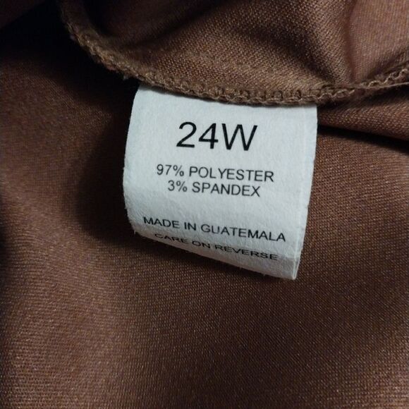 Briggs New York Womens Faux Suede Jacket Sz 24W Brown Full Zip Buttery Soft Cozy - Picture 7 of 9